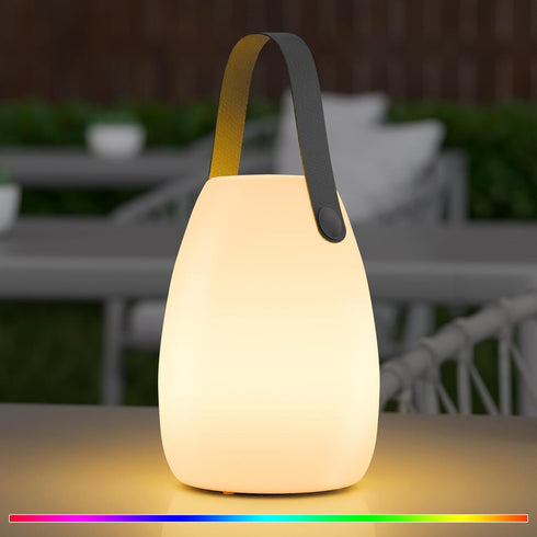 uuffoo Rechargeable Portable Table Lamp, Cordless RGB Lantern with Remote, Decorative LED