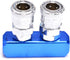 5 Way 8 Port Manifold Block Splitter, 1/4" Pneumatic Air Hose Inline Fitting for Air Compressor