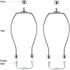 8 Inch Nickel Lamp Harp Holder Kits with Finials and Light Duty Saddle Bases (Set of 2)