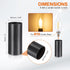 2" 6Pcs E12 Bulb PATIKIL Tall Candle Covers Sleeves, Metal Chandelier Socket Sleeves with Insulation Heat Shrinkable