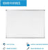 White Steel Surface 18" x 24" Aluminum Frame Rectangle Wall Mount - 1 Each-MA02759214-Office Supplies