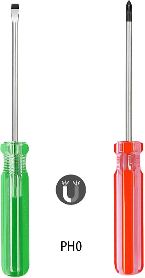 Buspoll small screwdriver tool flat head and Phillips screw driver- #2 Phillips,