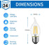 B11 Bulb Bulb E26 Dimmable Bulbs 2700K 4.5W (60W Lightbulbs, 6 Pack ANWIO Flame Tip Clear Candle Light Indoor LED