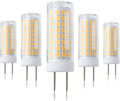 G8 Dimmable LED Bulb, 5 Pack - 7W Equivalent to G8 Halogen 75W-80W, Warm White 3000K