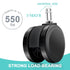 Replacement Office Chair Wheels, 5 Set Rolling Casters Safe for All Floors