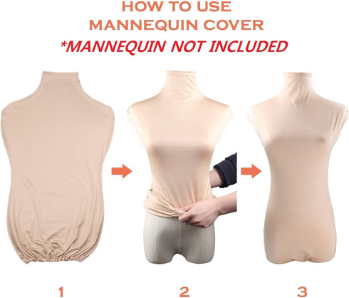NAVADEAL Light Nude Fabric Cover for Fashion Designer Retail Boutique Store Dress Form Dummy