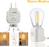 Bulb 1W 2700K, 10-100LM Dimmable, 1 Pack Led Night Light Plug in, Vintage Nightlight, Dusk to Dawn and Motion Sensor
