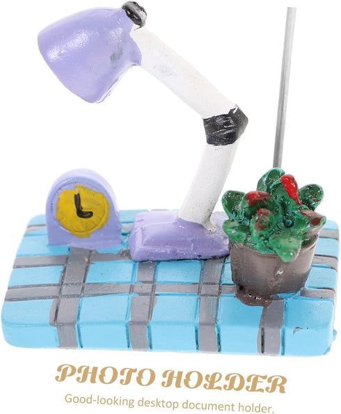 Microlandschaft Memo Clip Photo Holder Stand Unique Table Lamp for Notes and Messages Decoration for Home Office