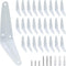 Mormchlots 24Pcs 4 x 3 Inch White Shelf Brackets, Heavy-Duty Metal Steel Corner
