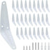 Mormchlots 24Pcs 4 x 3 Inch White Shelf Brackets, Heavy-Duty Metal Steel Corner