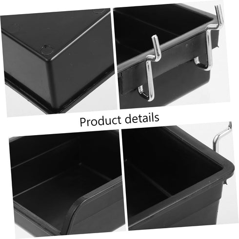 4Pcs Ciieeo Pegboard Organizer Bins with Hooks Wall-mounted Tool Storage Boxes for Screws and Accessories Plastic