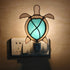 CHEZBABY Stained Glass Night Light Plug into Wall Accent Nightlight Lamp Decorative for Hallway Bedroom Kitchen Home