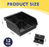 BeapTcely 12 Pack (12, Slatwall Bins with Hooks Plastic Slatwall Organizer Slatwall Containers Workbench Bins for Slat