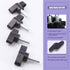 Swpeet 35Pcs M6 Zinc Plated Thumb Screw Kit, 5 Sizes, Three Prong Clamping Black Tee Wing Plastic Knob
