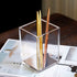 Set Rose Gold Memo Pad Holder Pencil Cup Self-Stick Notes Cube Tray Desktop Accessories Dispenser for Office Home