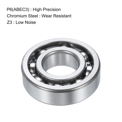 uxcell 4 Pcs Deep Groove Ball Bearing, 62/22, 22mm x 50mm x 14mm, High Carbon Chrome Steel Z3 Double Rubber Sealed