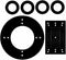 Multi-purpose Gasket Kit Including One 1-Gang, One Round & Four Lamp Holder Gaskets