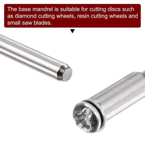 12pcs Cut Off Wheel Screw Mandrel, 3mm Shank Dia Cutting Disc Holder for Rotary Tools
