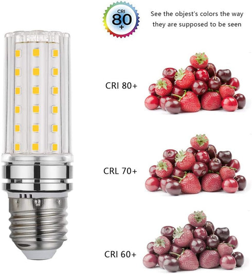 E26 LED Bulb, 12W White 6000K, 80-100 Watt Equivalent, E26 Screw Base, 1200 Lumens (4 Pack White)