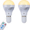 BSOD Rechargeable Light Bulbs, LED Magic Bulb with Remote, Warm White Emergency Lamp, 7W E26 for Indoor Lighting, 2 Pack
