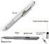 Multifunction Tool Pen, 6 in 1 with Ballpoint Pen, Touch Screen Stylus, Ruler, Spirit Level, Screwdrivers, Yellow +