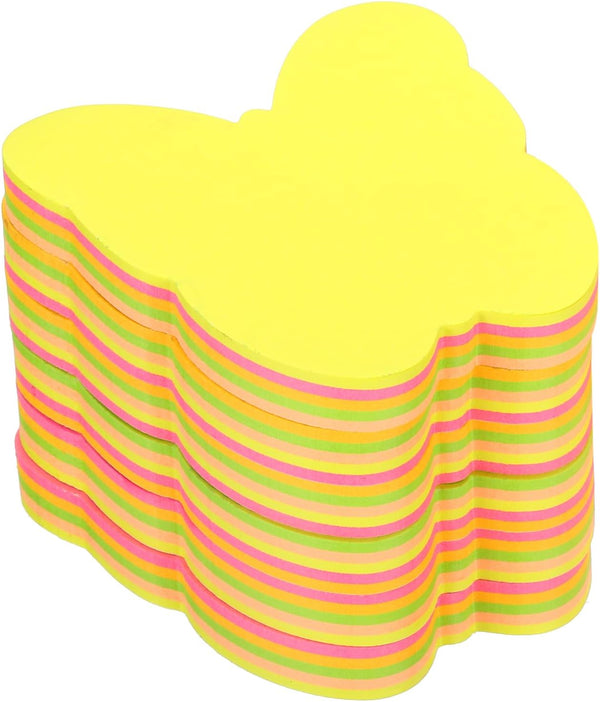 PATIKIL Butterfly Shape Sticky Notes, 2.7 x 2.7 Inch, 6 Pads, 100 Sheets/Pad, Bright Colorful, 5 Colors for Home Office