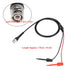 2Pcs Oscilloscope Probes, Clip Test Grabbers, Coaxial Cable Mini BNC to Dual Testing Plunger Hook