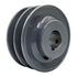 2BK45-1-1/8 V Belt Pulley, 4.25'' OD 1-1/8'' Bore, Cast Iron Material, BK Double Groove for "4L" or "A" Belts and "5L"