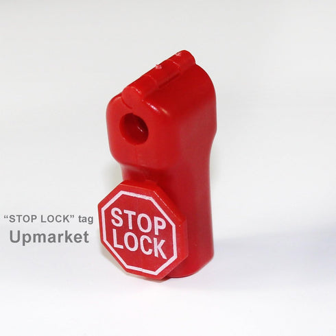 100pcs Betertek Peg Hook Locks Stop Lock Plastic red Stop Locks Retail peg Hook Security Locks pegboard peg Locks
