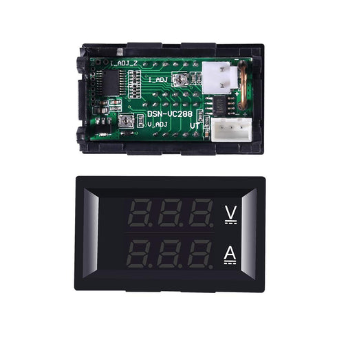 2pcs 0.28" LED Voltmeter Ammeter, Red and Blue Digital Multimeter Display for Voltage Current