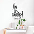 You are Amazing! Remember That - Inspirational Life Quotes Wall Art Vinyl Decal - 34" x 23" Motivational Sticker