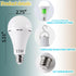 4-Pack White Rechargeable Emergency 15W LED Light Bulb, 100W Equivalent, 1500lm, 6000K, E26/27 Base, 2200mAh Battery