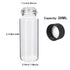 ESHATO 100 Pieces Glass Sample Vial, 20ML Liquid Sampling Small Glass Bottle with Black Plastic Screw Caps