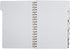 Fringe Studio Large Tab Notebook, Neutral Checks, Flexible Paperback Cover, 5 Subject, 180 Lined Pages, 7.25" x 10"