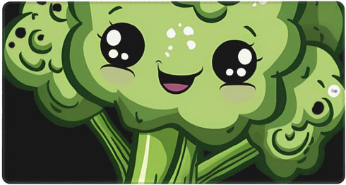 Adsygnt Cute Broccoli Gaming Mouse Pad Large 16x29.5 Inch - Non-Slip Desk Mat