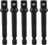 Square Socket Bit Adapter, 5 Pcs 3/8 Hex Impact Socket Extension Set - Impact Socket Driver Bits for DIY Drills