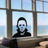 Michael Myers Halloween Holiday Decals, Funny Horror Living Room Sticker for Door, Window, Mirror Vinyl Art