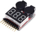 5PCS 2in1 1-8s Lipo Battery Voltage Tester, RC Low Voltage Buzzer Alarm for 1-8s Lipo/Li-ion/LiMn/Li-Fe