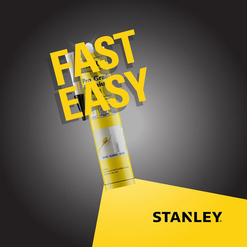 Stanley Premium Siliconized Caulk Acrylic Sealant, 10.1 fl.oz, White, 2 Pack