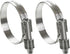 2 Pack Heavy Duty Worm Hose Clamp, Adjustable Range 3 1/2"-4 5/16" (90-110mm) for Water Pipe, Plumbing, Automotive