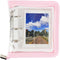 Mini Kpop Binder, Business Card Holder, Photocard Collector, 3-Ring Pink Zipper Clear PVC Cover