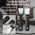 2Pcs Cleaning Scraper for Ovens, Stainless Steel Multi-Kitchen Scraper with 3Pcs Brass Nylon Brushes, Black