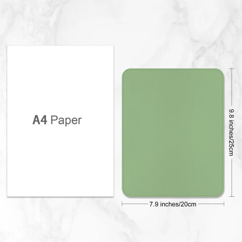 Hsxnam 9.8" 7.9", Leather Mouse Pad, Office Mouse Mat Non-Slip Rubber Base Stitched Edge Washable Waterproof