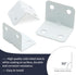 Zorveiio 1 1(L 90 24 x x W) White Right Angle Bracket L Brackets, Metal Degree Corner Brace for Wood Shelf Chair