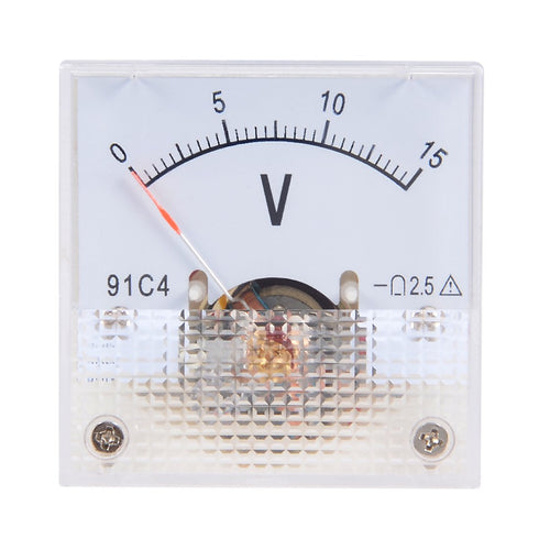 uxcell DC 0-15V Analog Panel Voltage Gauge, Volt Meter 91C4 with 2.5% Error