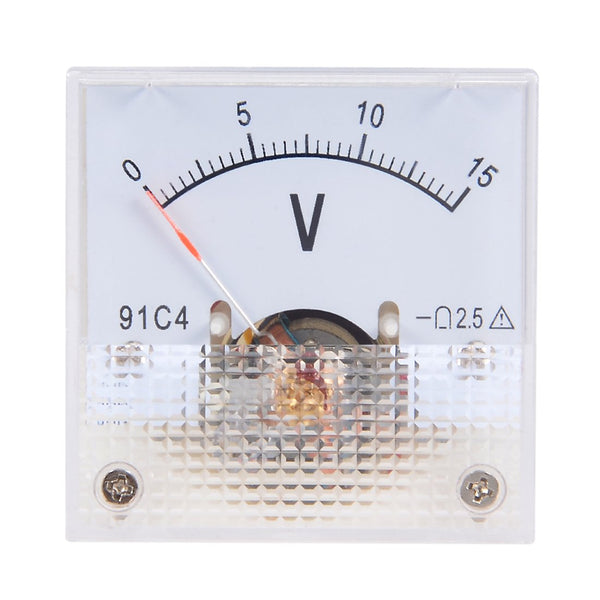 uxcell DC 0-15V Analog Panel Voltage Gauge, Volt Meter 91C4 with 2.5% Error