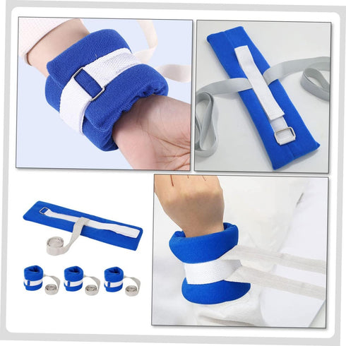 COLLBATH 12pcs Adjustable Medical Wrist Straps for Hospital Patients Extraction Ties for Elderly Care and Prevents