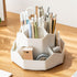 kaileyouxiangongsi White Rotating Art Supply Storage Organizer, Pencil Holder with 9 Compartments for Kids