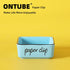 Farmhouse Square Paper Clip and Binder Clip Holders, Ceramic Dispenser Organizer for Desk, Cute Office Holder