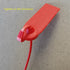 Middle Duty Security Plastic Seal with Metal Insert - 11 Inch Length, Numbered, Red Color, Package of 100